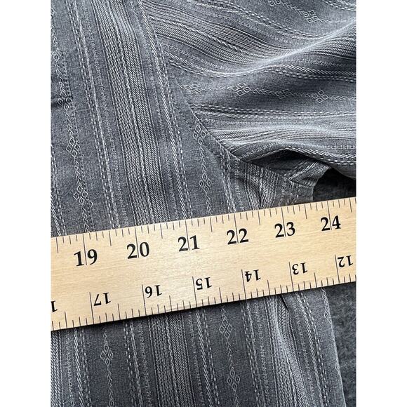 Tommy Bahama Silk Shirt Mens Large Gray Short Sleeve Button Down Casual Hawaiian - Picture 7 of 9